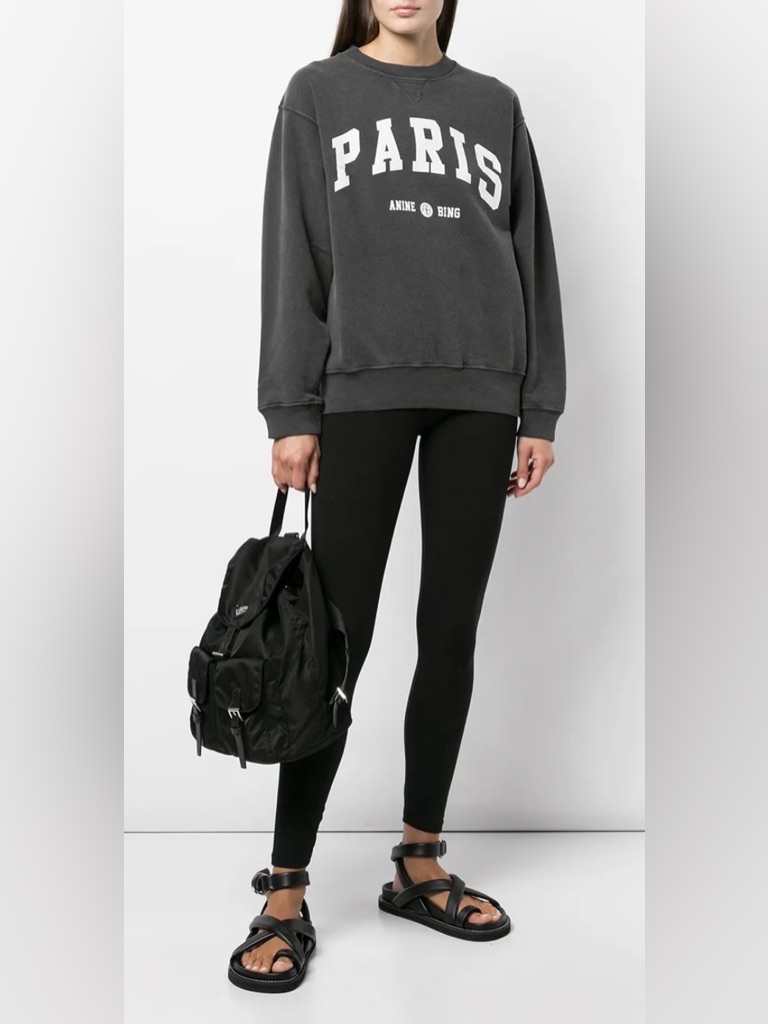 Anine Bing Ramona Printed Sweatshirt Size Xs